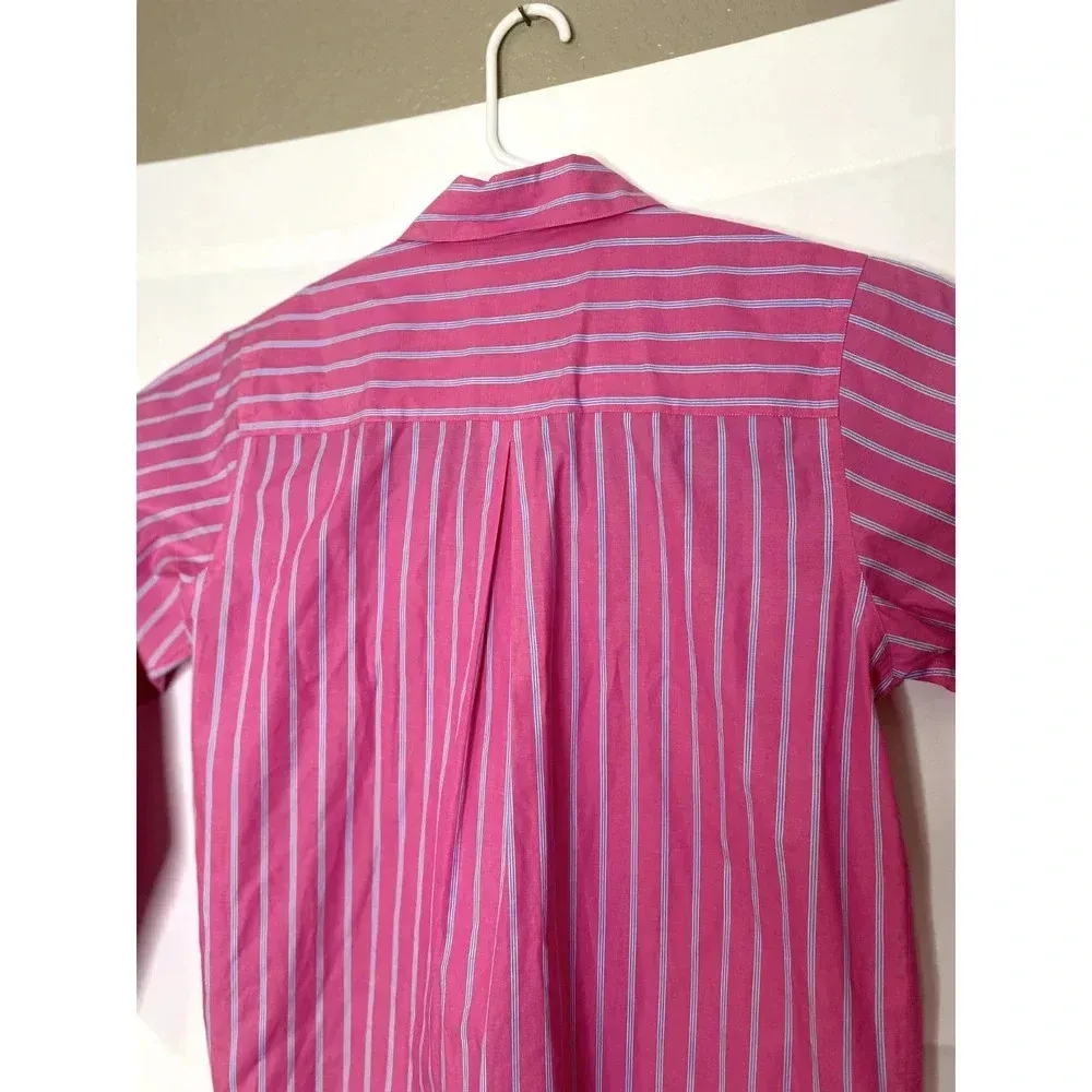 White Stag  Shirt Sz Small Womens Pink Baby Blue Stripe Button Down Rodeo Western - Image 3
