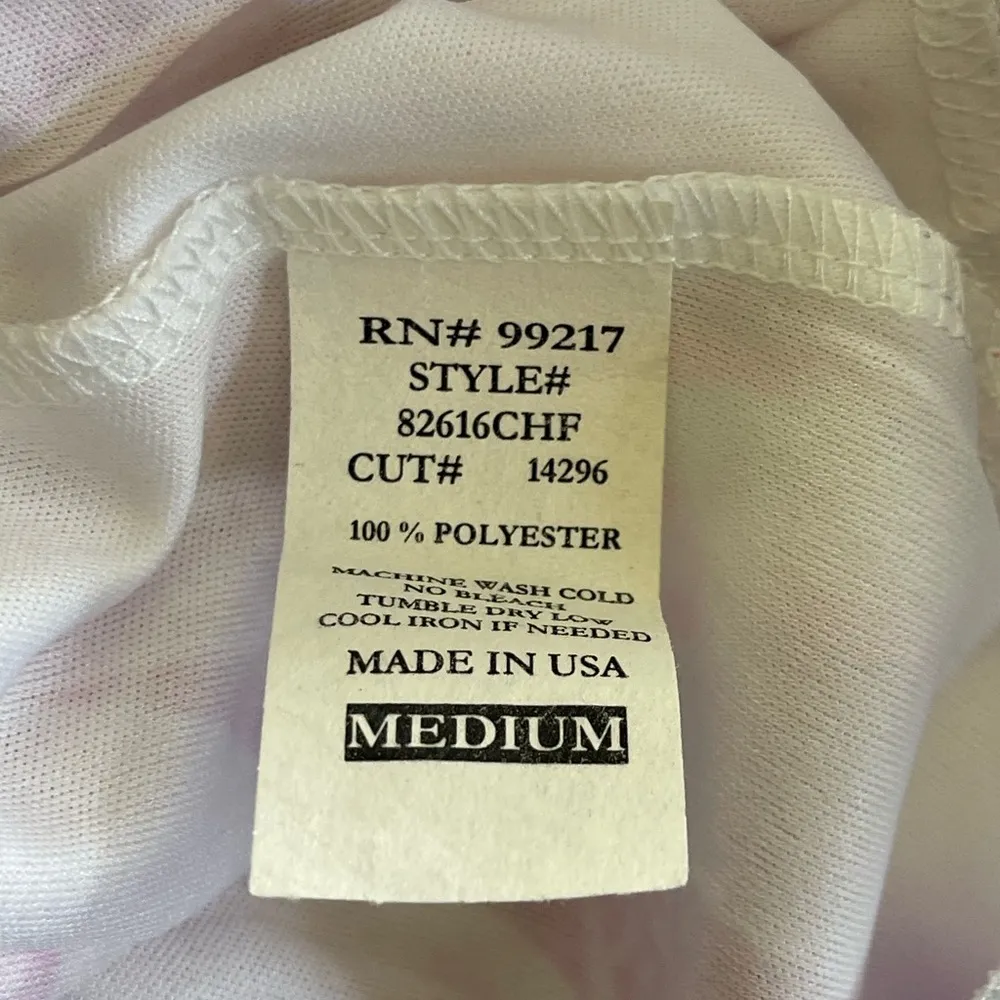 Vintage Y2K Fairycore Top Asymmetrical Handkerchief Hem Tunic Top Size Medium Pink - Image 4