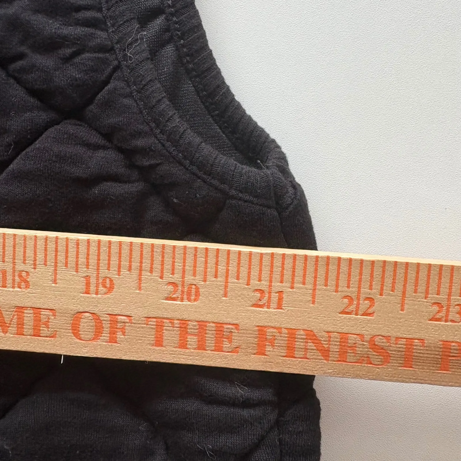 Mono B Quilted Hooded Vest Black Full Zip Pockets Women's Size L Size L - Image 5