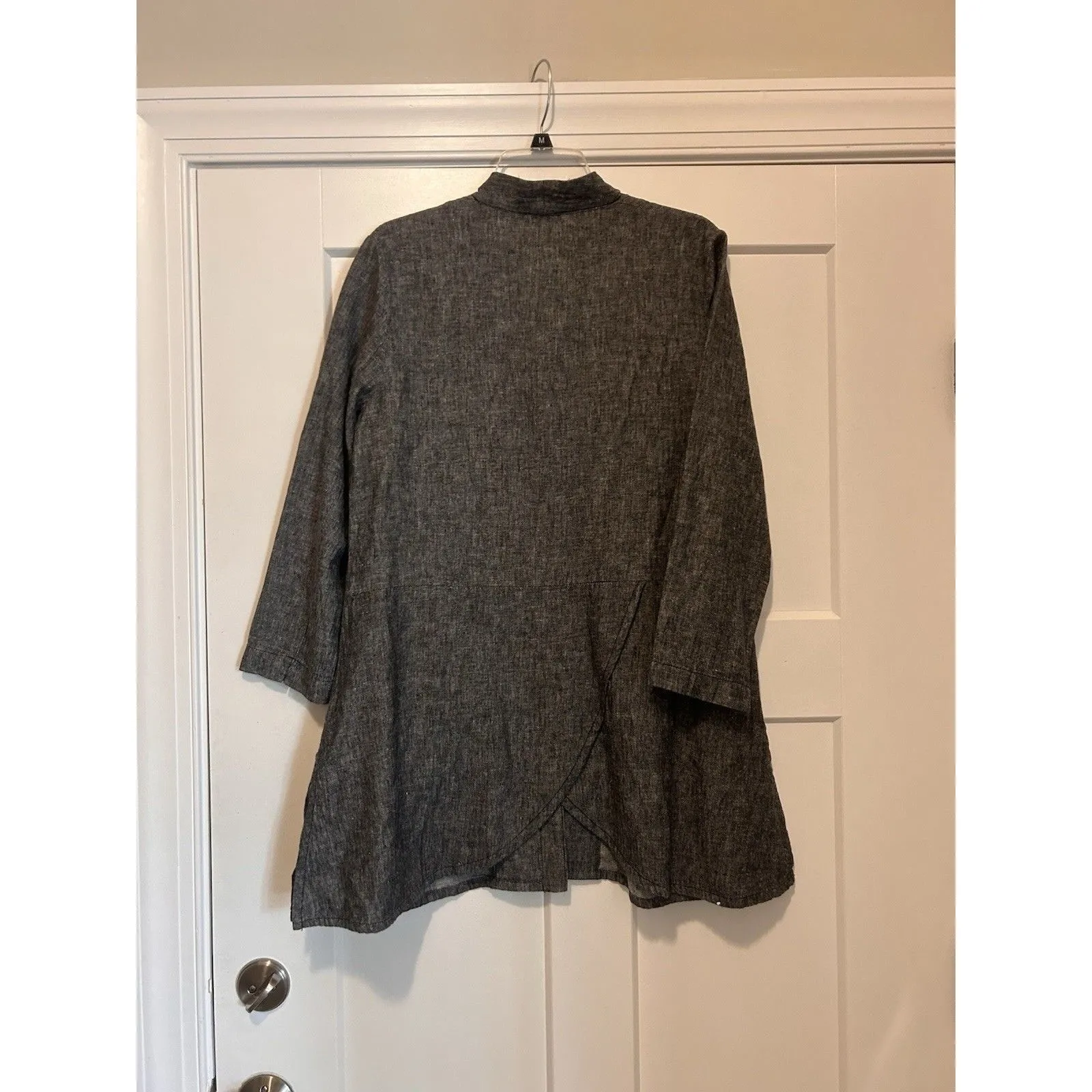 Women’s Masai Jo Jacket Black Medium Linen Cotton Blend Minimalist Lagan Look - Image 4