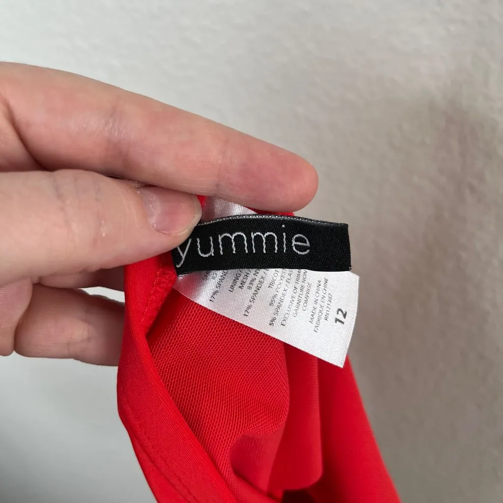 Yummie Womens Red Gaia Bikini Set Size 12 - Image 11