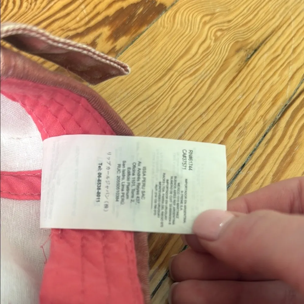 Rip Curl Pink Distressed Baseball Cap - Image 3