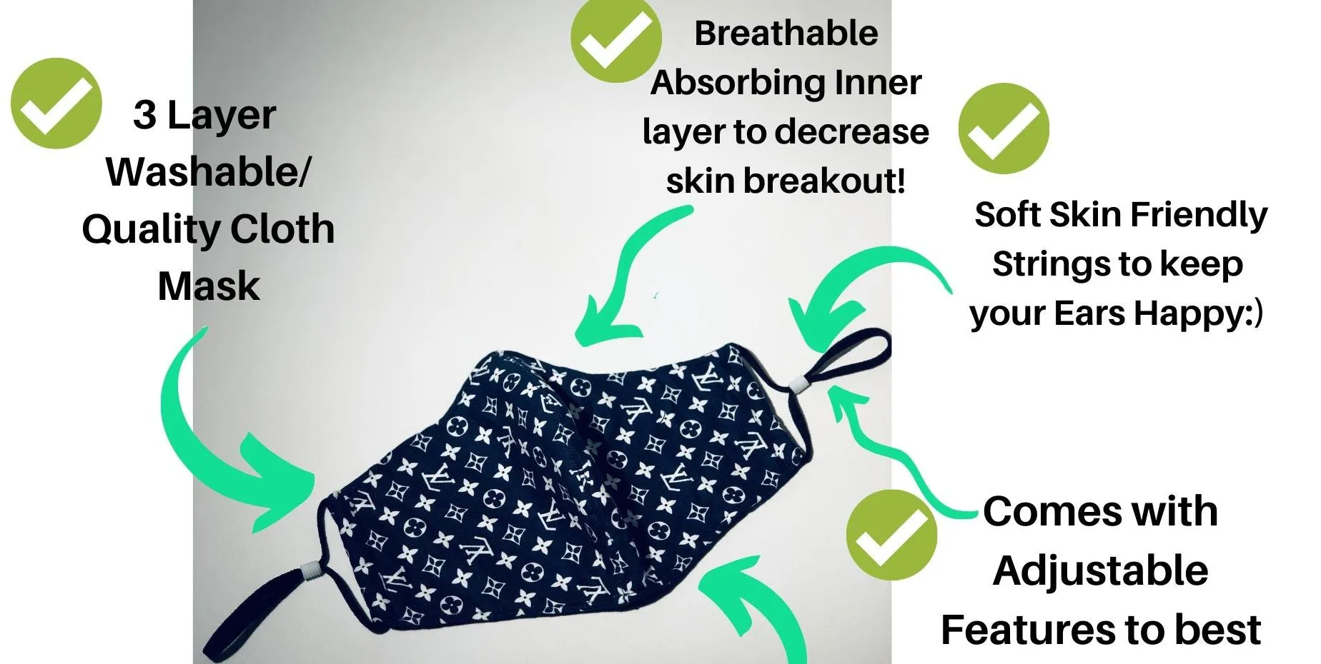 Supreme Green Leaf Face Mask - Image 6