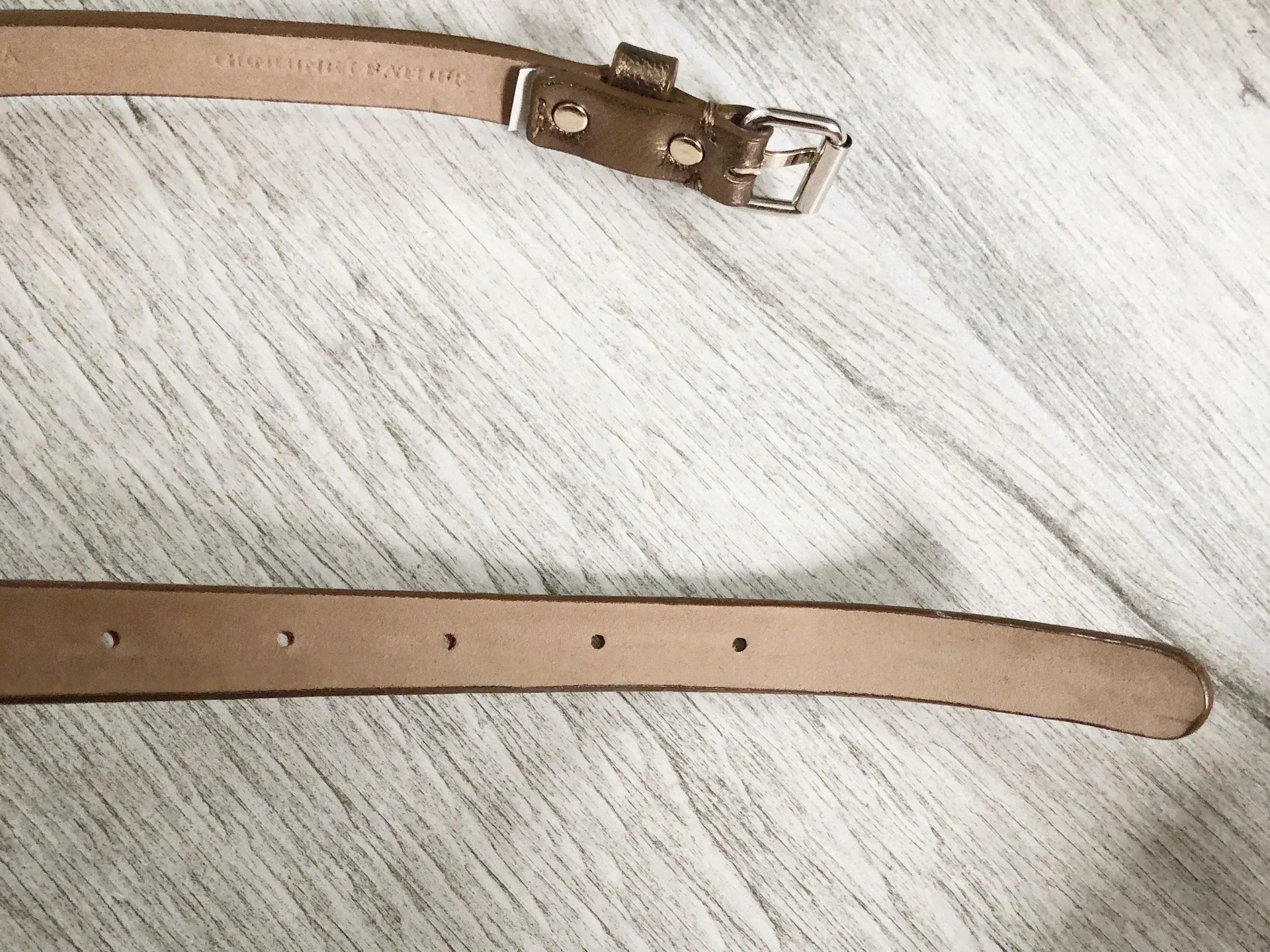 Bronzed Gold Skinny Belt - Image 5