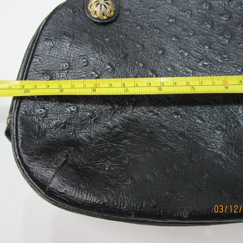 Vintage Neiman Marcus made France Small Black Purse Handbag Snap Closure - Image 9