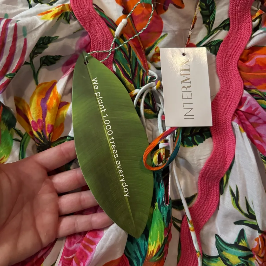 Farm Rio Toucan Garden Blouse, Size Medium NEW WITH TAGS - Image 6