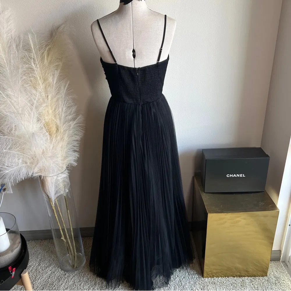 NWT Lucy Paris Black Tulle Maxi Dress Gown - Image 4