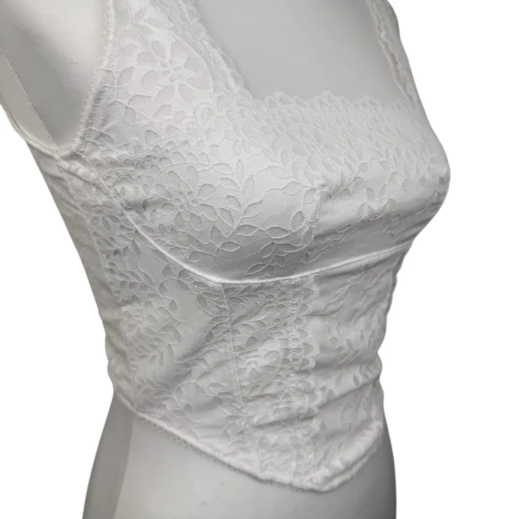 NWT PiNK Victoria’s Secret The Cinched Corset White Lace Bralette Tank Top Small - Image 8