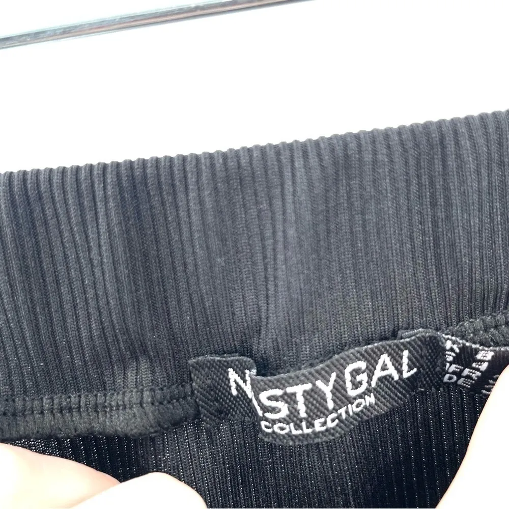 NASTYGAL I've Got You Babe Midi Black Ribbed Skirt - Image 7