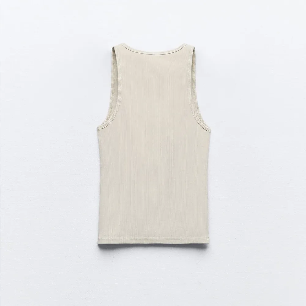 Zara NWOT Beige Ribbed Tank Top - Image 5
