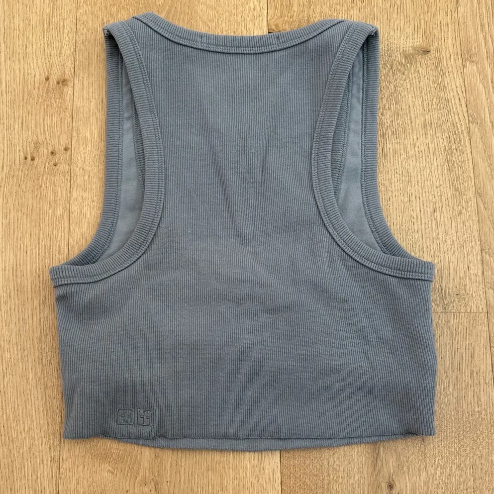 Ksubi Tank Top Size S Gray Cropped Rib - Image 4