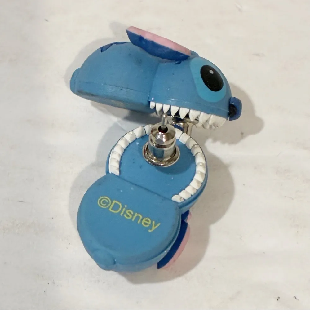 Disney Lilo & Stitch Biting Stud Earrings Rubber Character Kids Jewelry - Image 3
