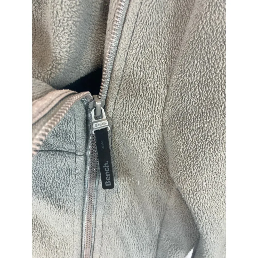 Bench Asymmetrical Zip Fleece Sweater Grey Size Medium - Image 2
