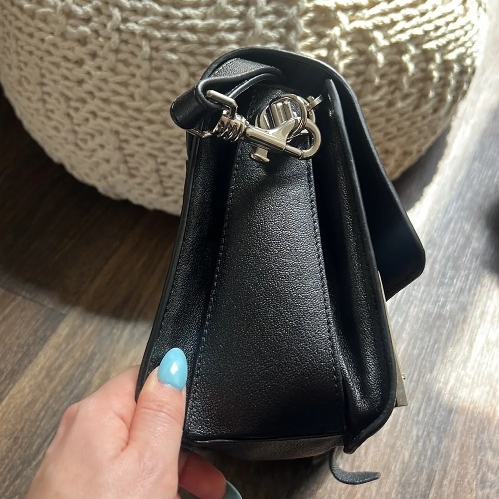 Versace Black Leather Stardust Shoulder Bag - Image 4