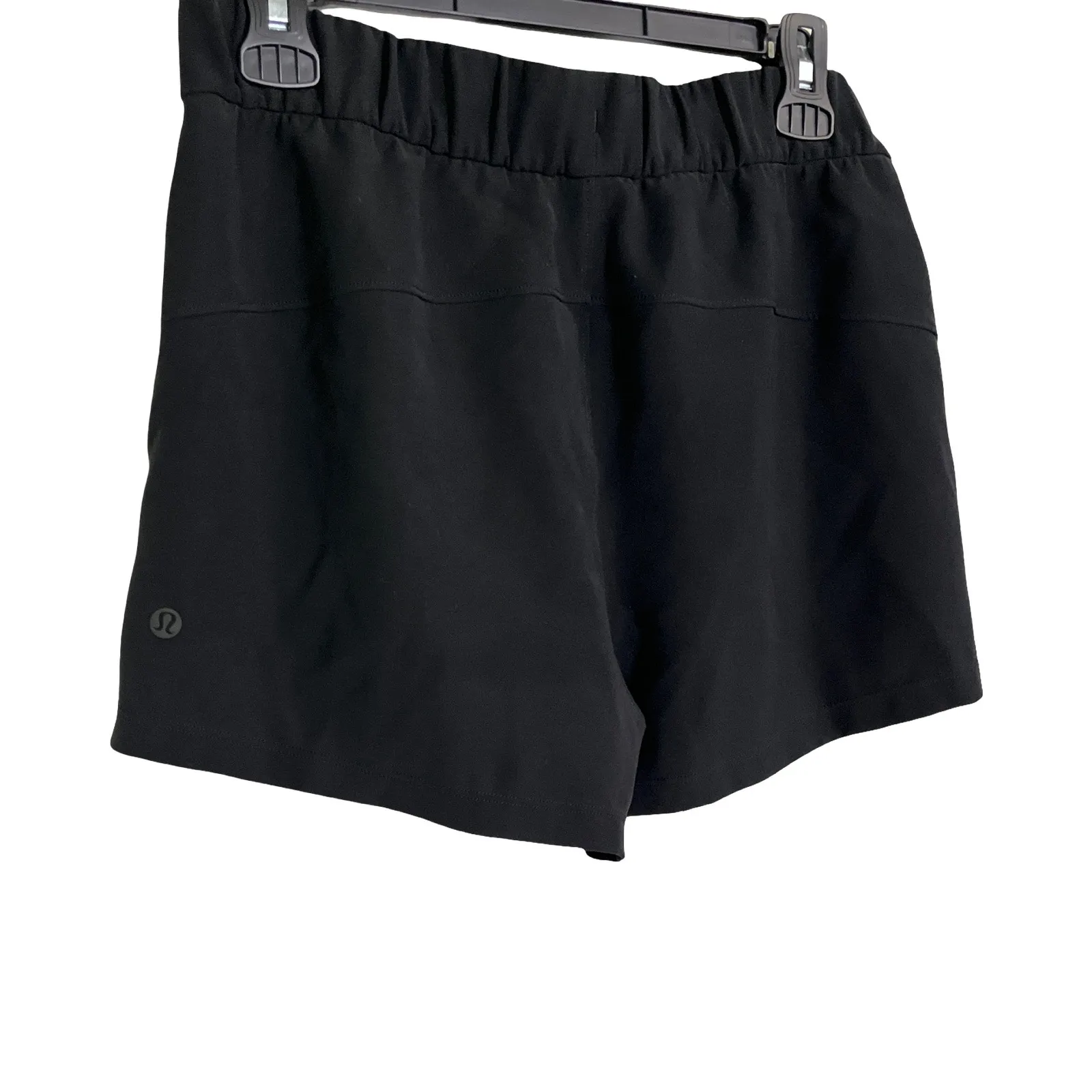 Lululemon On The Fly Shorts Black Women’s 6 Elastic Waist Drawstring Pocket - Image 4
