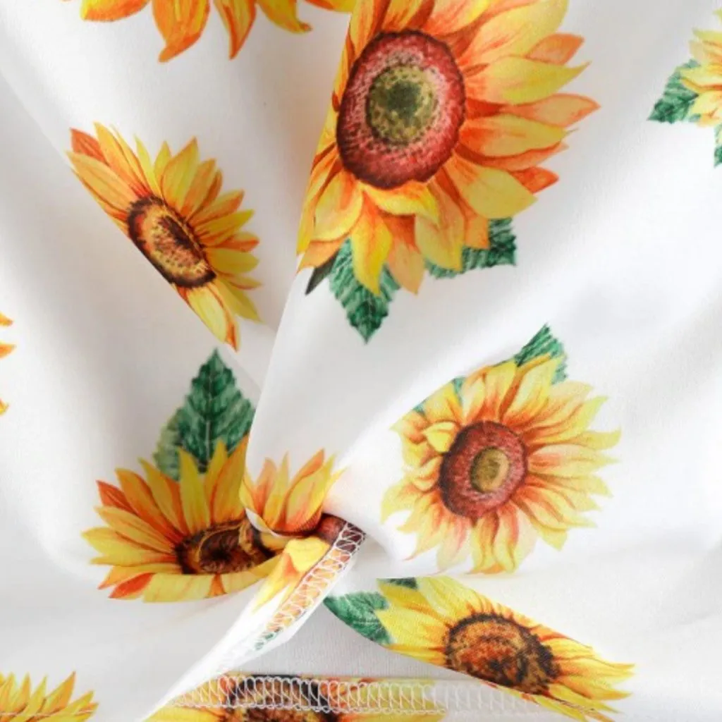Sunflower Crop Top with Front Knot - Image 5