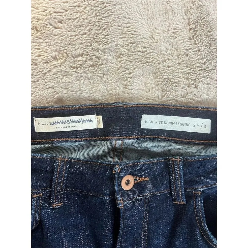 Pilcro by Anthropologie High-Rise Denim Jeans Women’s Size 31 Blue Dark … - Image 5