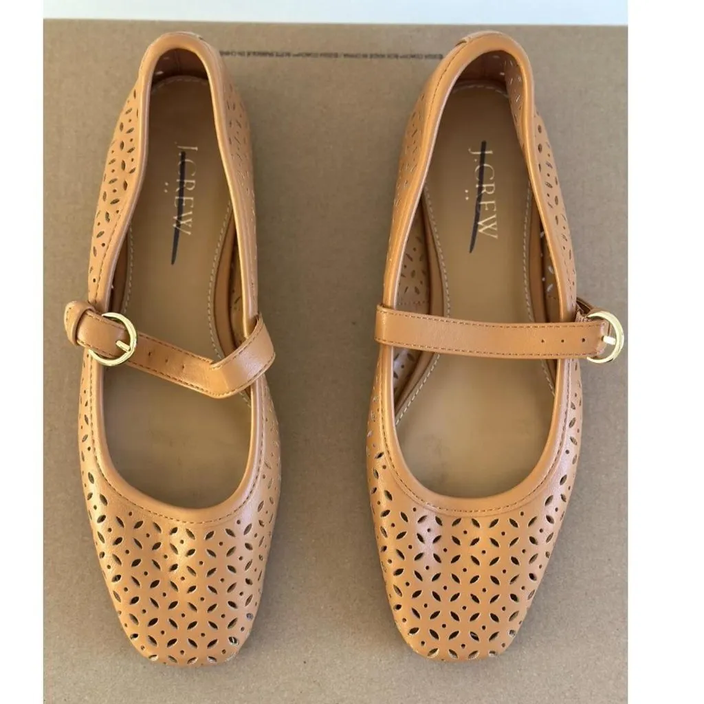 J.Crew Mary Jane Flats in Burnt Caramel, Size 7 - Image 7