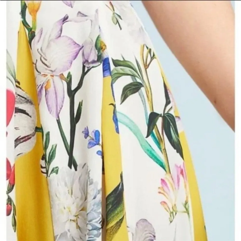 Rococo Sand Anthropologie Revolve Aprile Floral Yellow Maxi Skirt 6P - Image 10