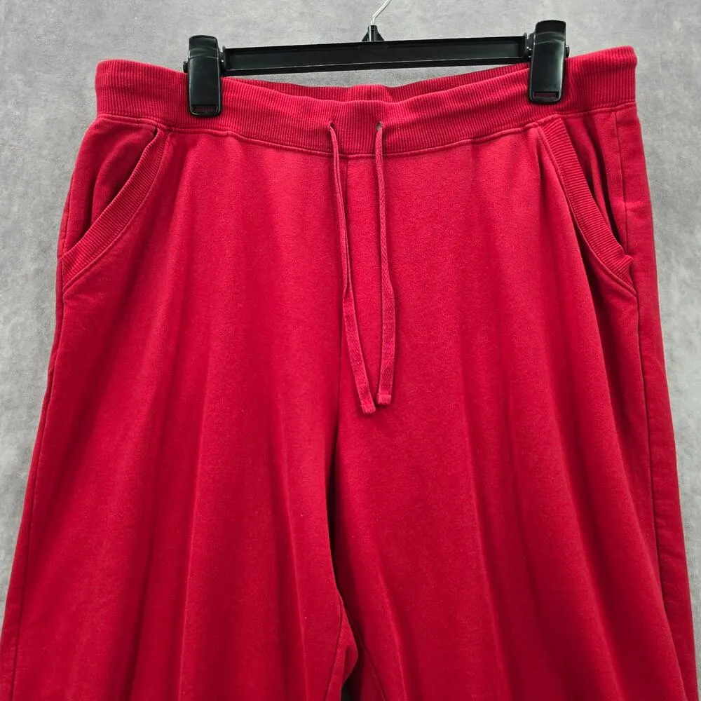 Kim Rogers Red Cropped Wide Capri Bottoms Pants Large - Image 3