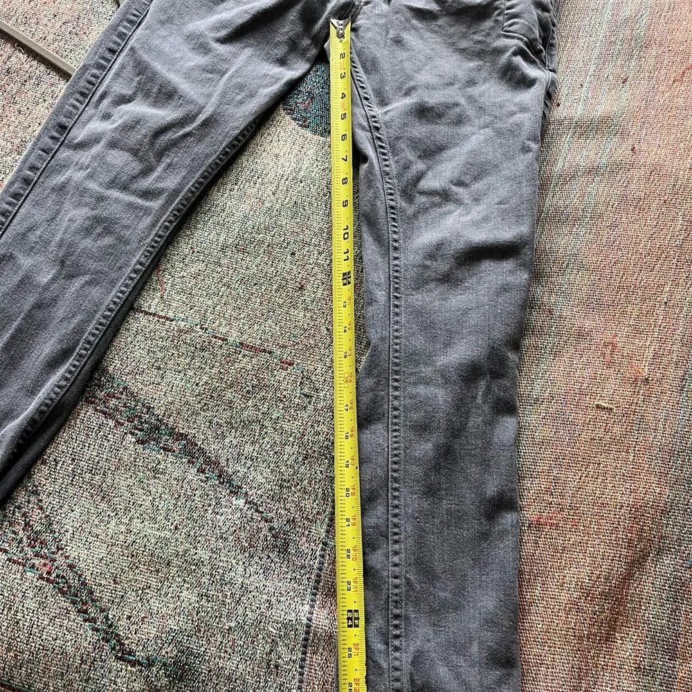 Levi's Cinch Waist 511 Gray Straight Leg Women's Jeans SZ 32/30 Flap Pockets - Image 12