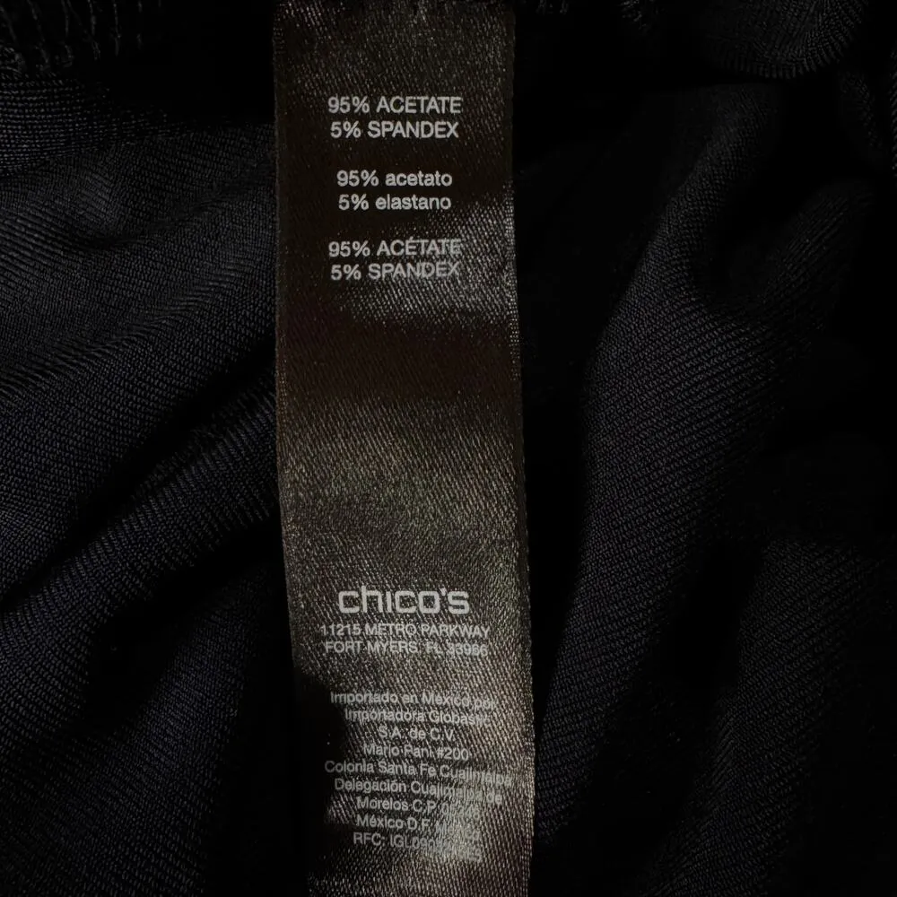 Travelers by Chico’s SZ 0 (Small) A-Line Dress Liquid Knit Faux Wrap Stretch New - Image 8