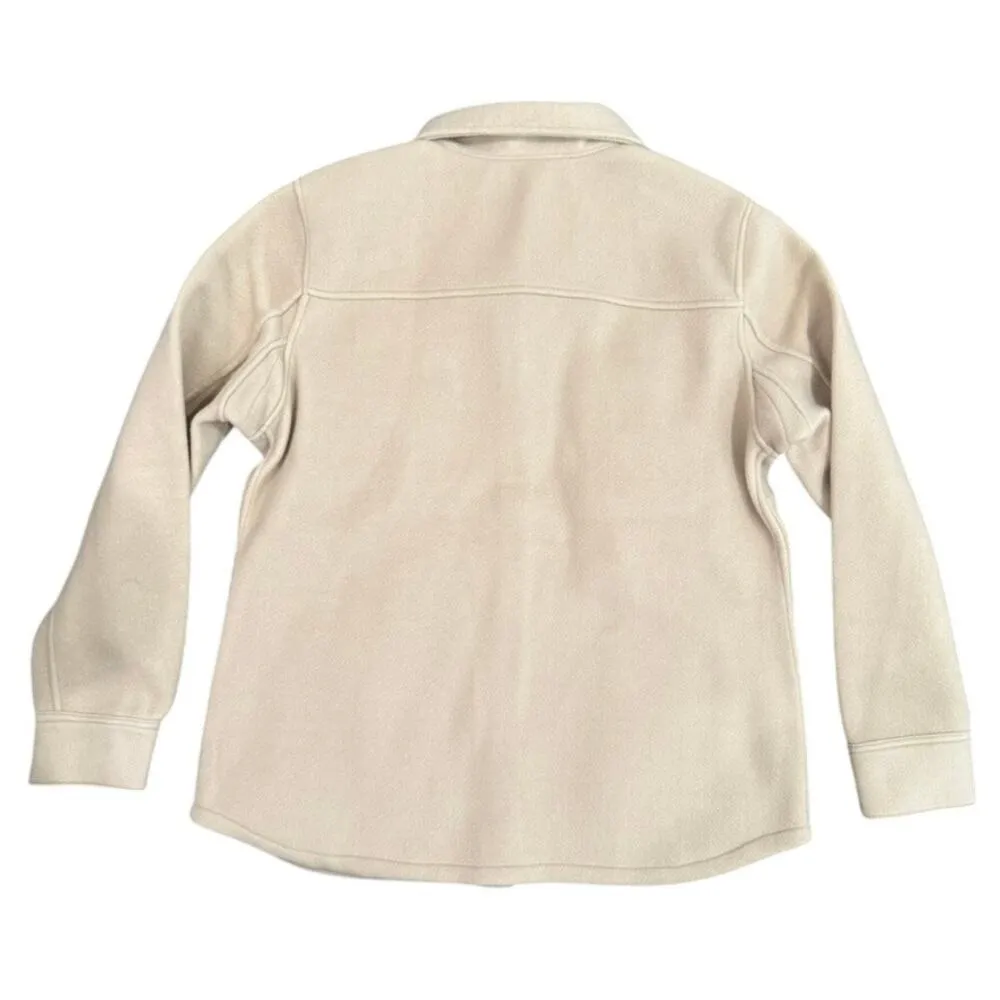 Duluth Trading Co. Women's Timberlodge Fleece Shirt Jacket in Oat, Size XL​ - Image 4