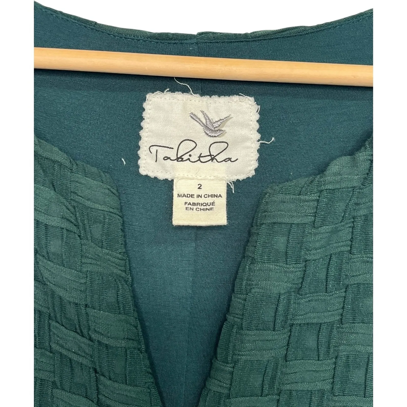 Tabitha Anthropologie Dress Womens 2 Green Textured Basketweave Sheath Classic - Image 3