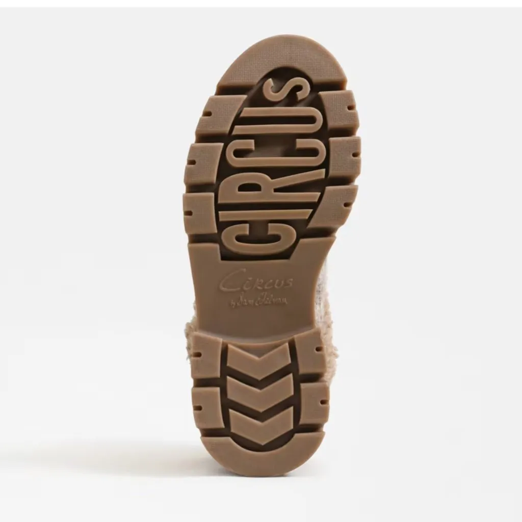 NEW Circus By Sam Edelman Clare Cozy Bootie Color: Natural Multi Knit/Shearling - Image 6