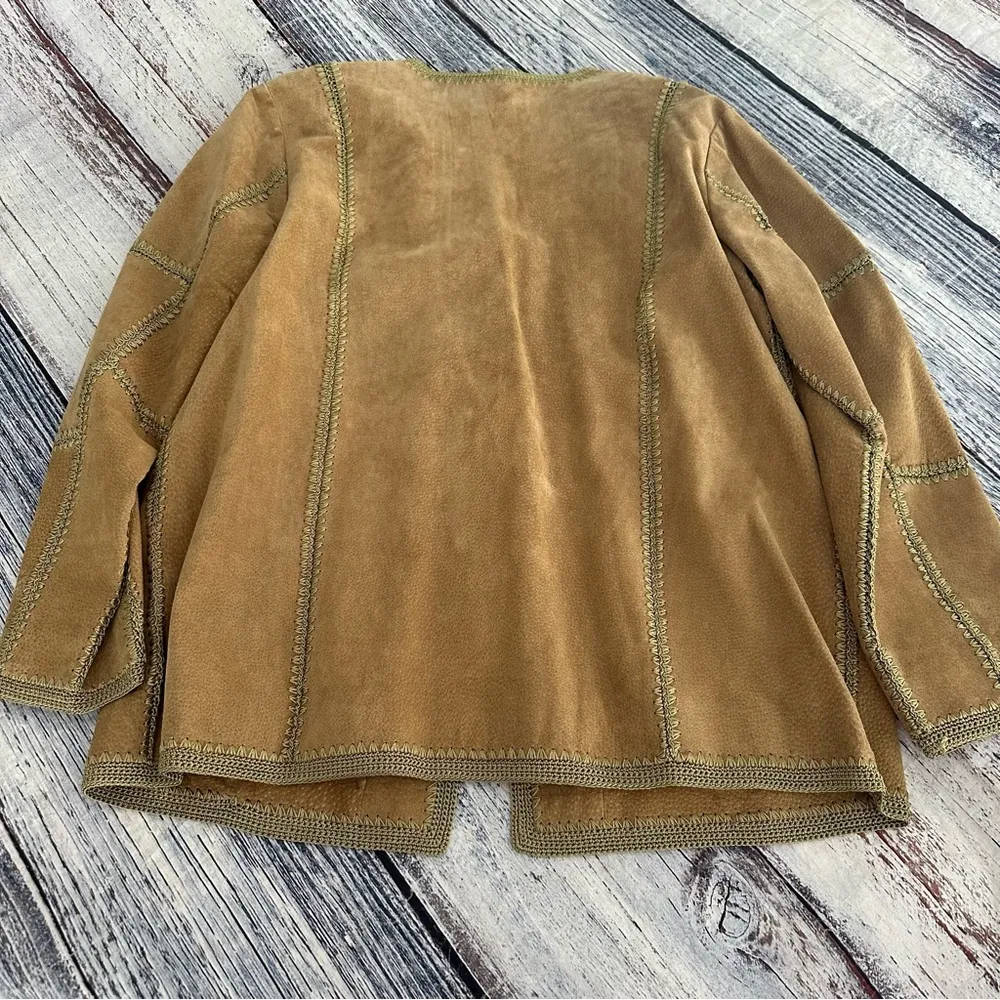 Vintage Christopher & Banks 100% Genuine Leather Boho Jacket - Image 7