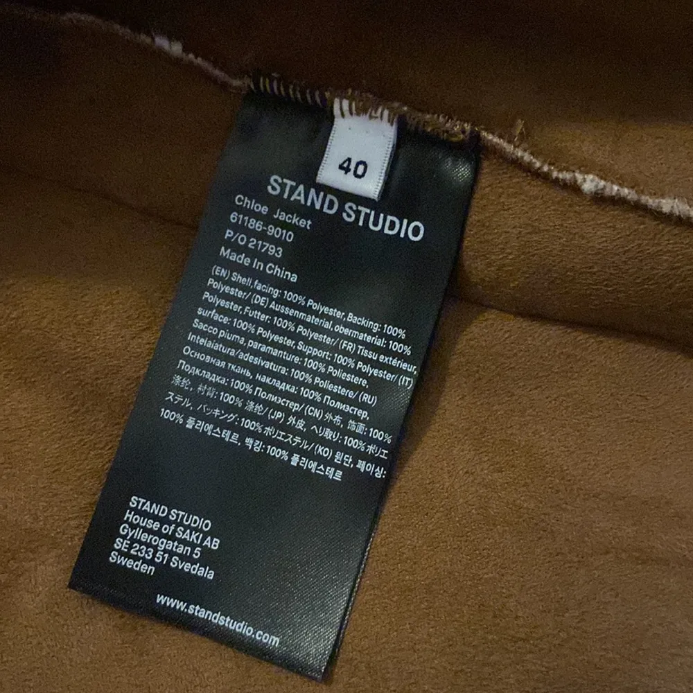 Stand Studio Chloe Double Breasted FauxShearling Jacket size US 8 - Image 8