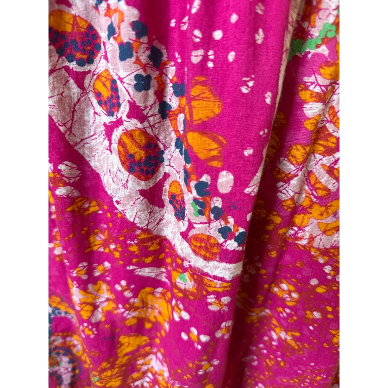 Cleobella Monaco Sleeveless Tiered Midi Dress Pink Floral Hibiscus Size Small - Image 2