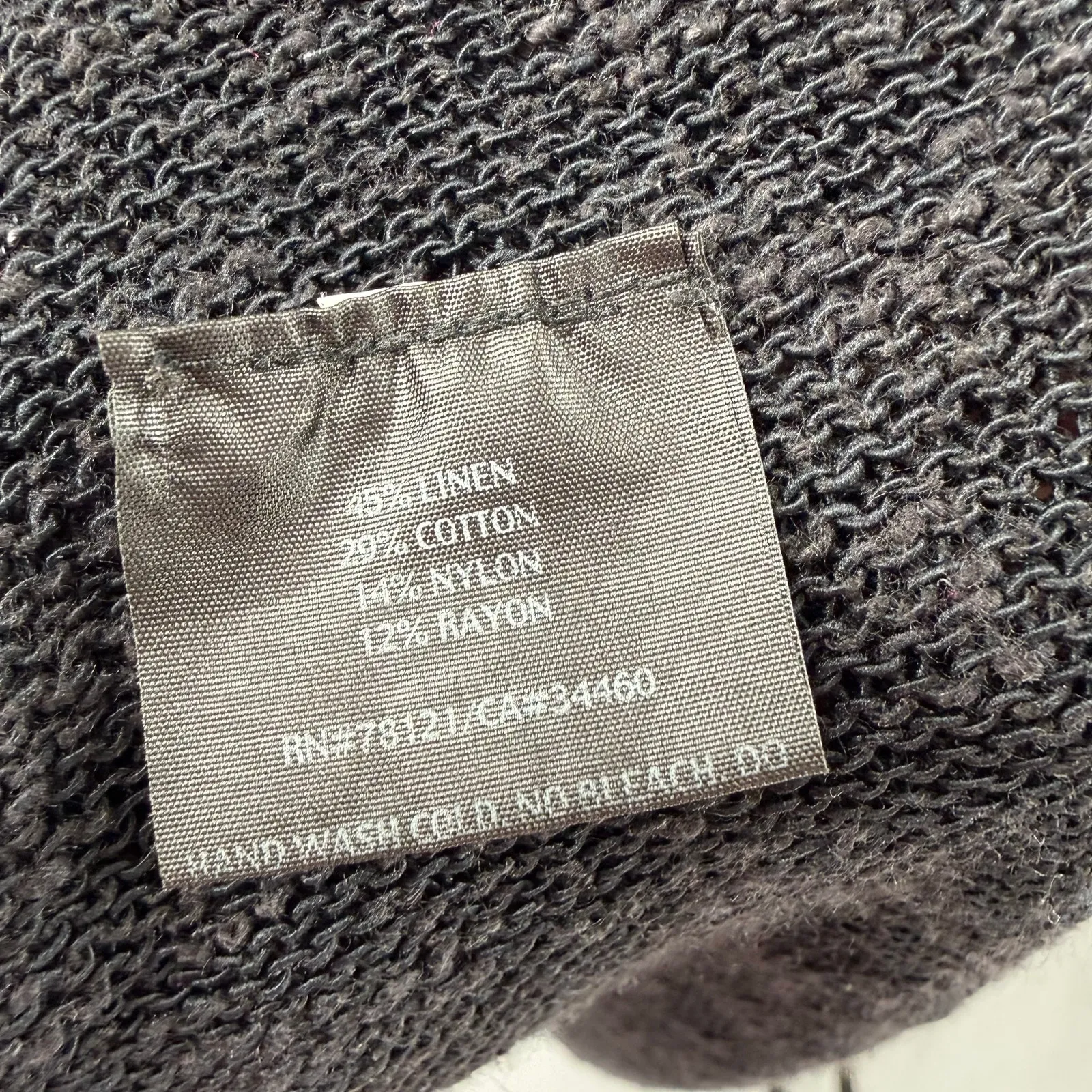 Eileen Fisher Cardigan Women's Small NEW Organic Linen Cotton Black Duster NWOT - Image 12