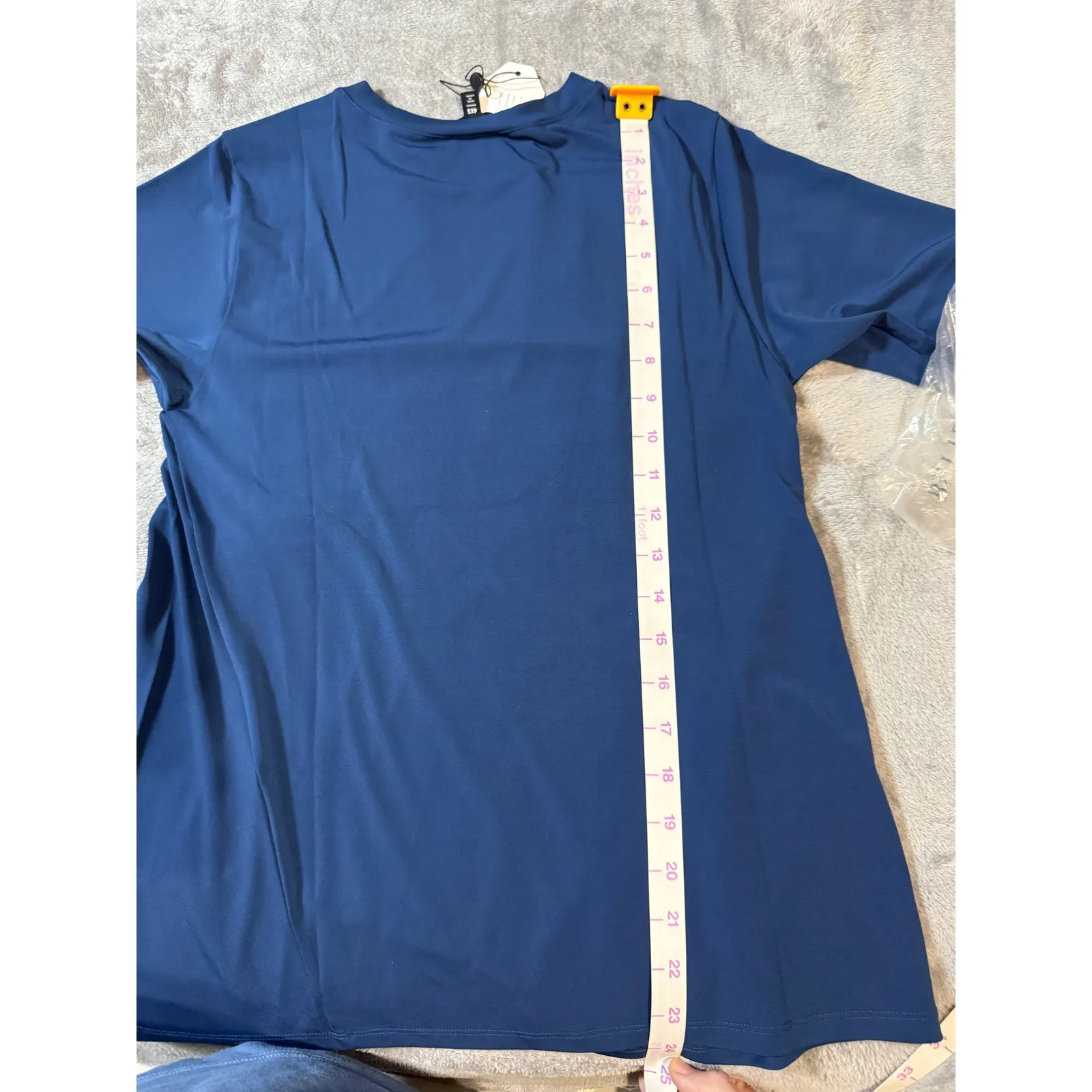 NWT Universal Standard Size 4XS (00-0) Loose Top Royal Blue Pansy‎ Crew Neck - Image 8