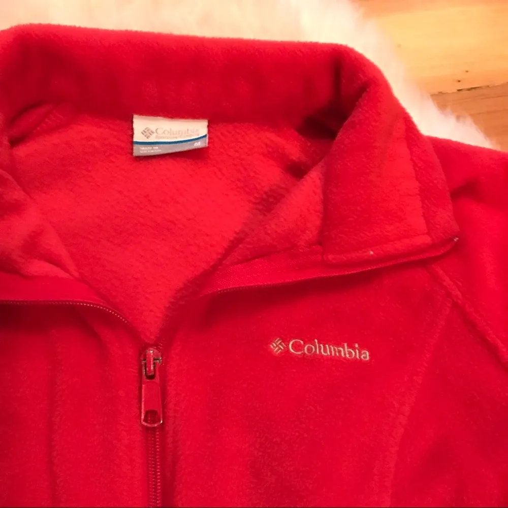 Columbia Red fleece zip-up jacket - Image 5