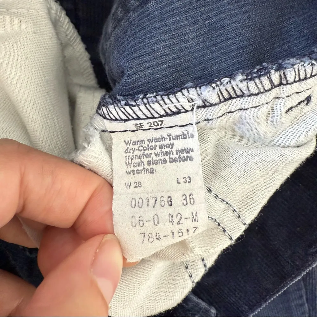 Levi's  Vintage 784 Blue Corduroy Flare Jeans - Image 13