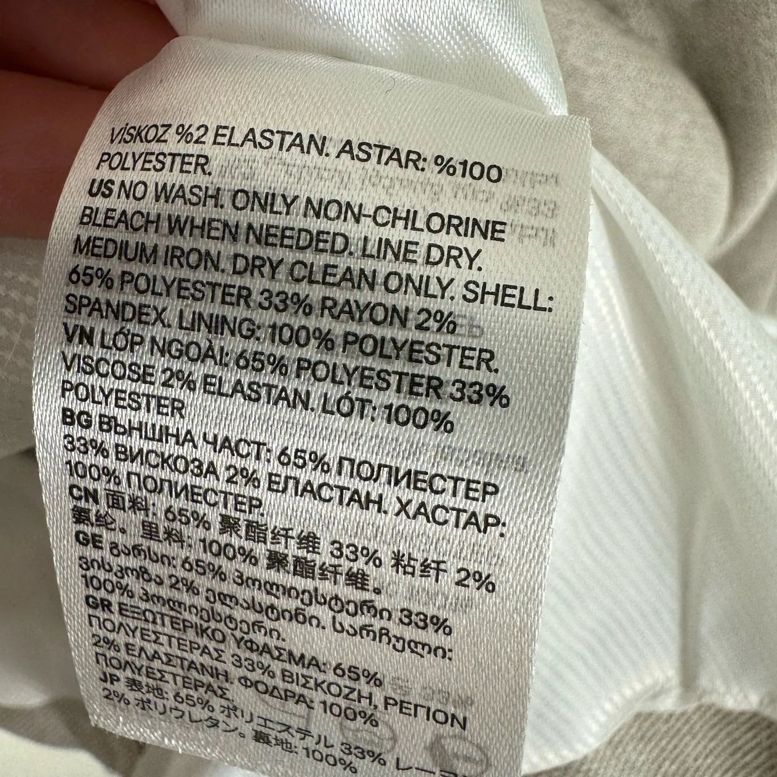 H & M Tan Single Breasted‎ Collared Lined Button Front Lined Blazer Size 0 - Image 8