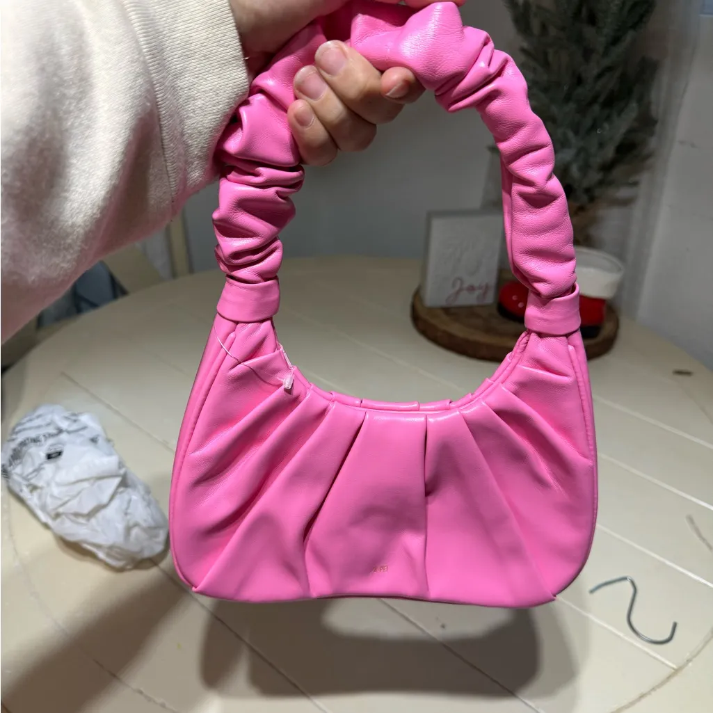 Gabbi Ruched Hobo Handbag - Pink - Image 8