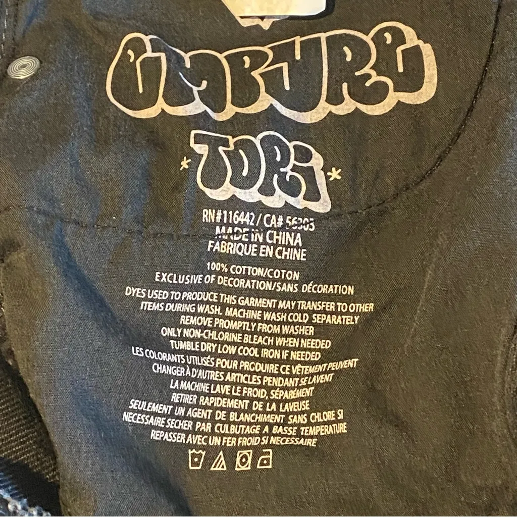 Vtg Empyre Denim Jean Shorts Women Small Black Baggy 90's Button Zip Pocket S - Image 13