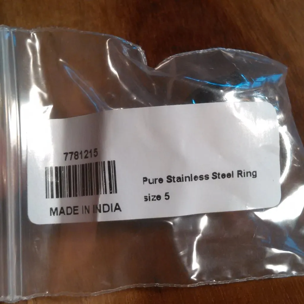 Matrix Silver Shungite and White Zircon Stainless Steel Ring (Size 5) - Image 13