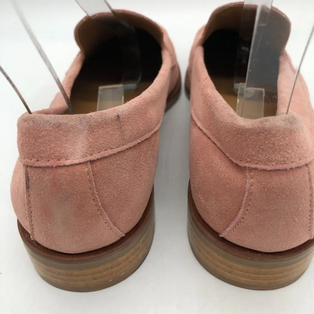 Everlane Shoes The Modern Loafer Leather Slip On Stacked Heel Pink Suede Size 6 - Image 8