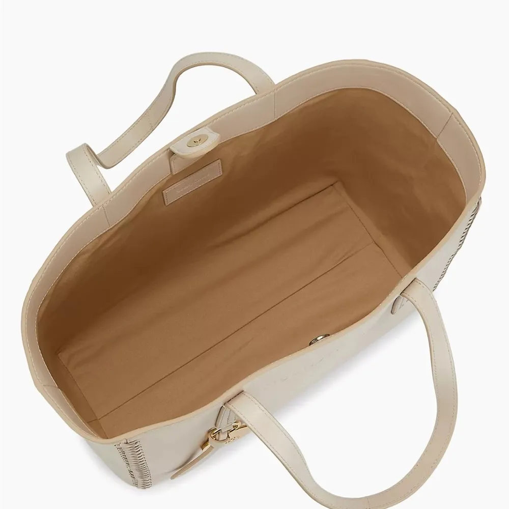 See by Chloé Tilda Leather Braided Tote In Cement Beige - Image 3