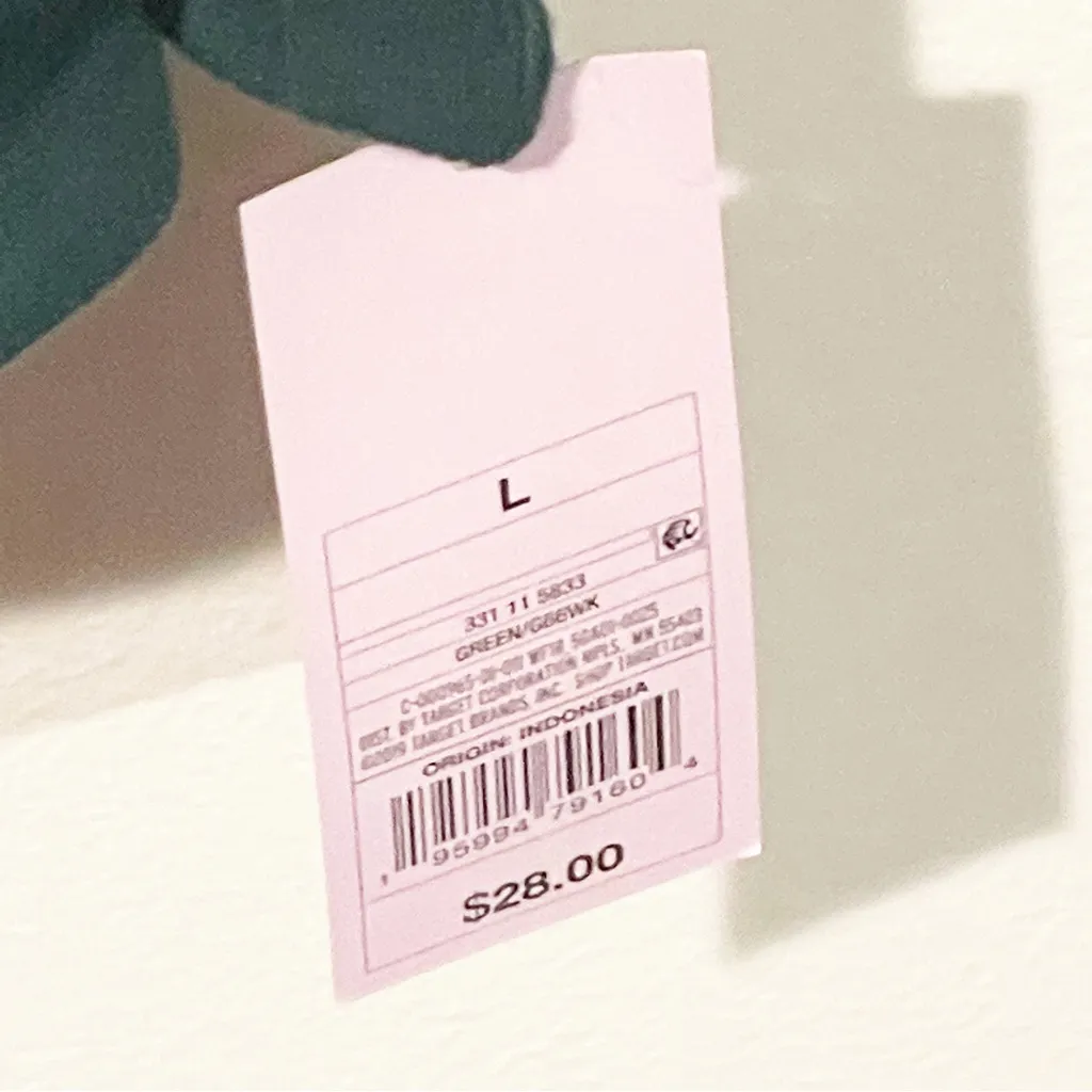 Wild‎ Fable Size Large Green Velvet Quarter Zip Pullover Sweatshirt New NWT - Image 5