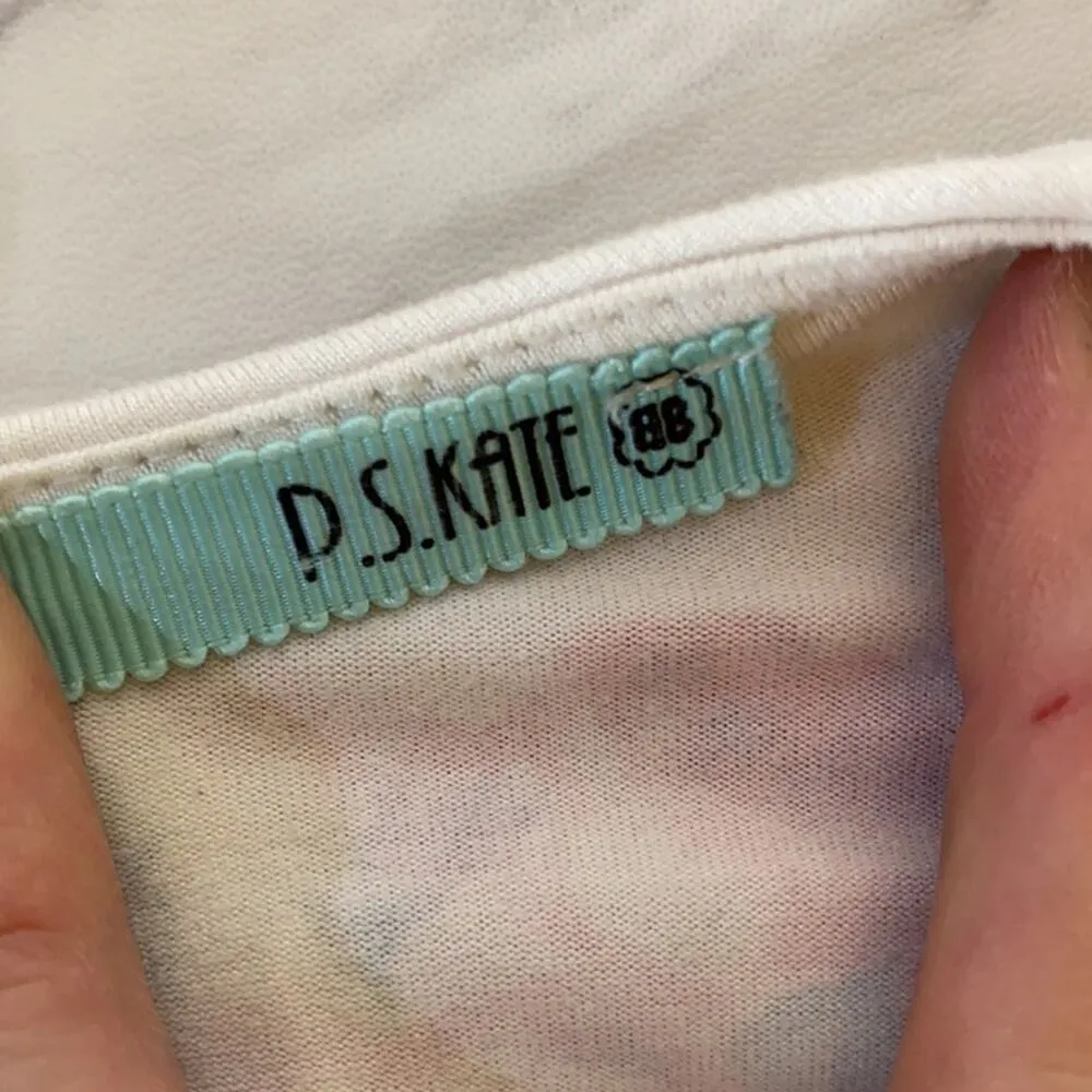 P.S. Kate Longhorn Steer Bull Floral Feather Boho Western Dress Small White - Image 9