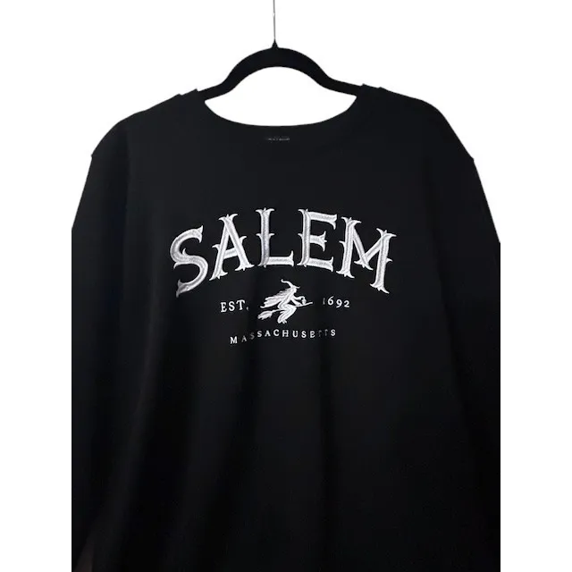 Salem Massachusetts EST 1692 Black Sweatshirt L Witchy Crewneck Sweatshirt Warm Size L - Image 11