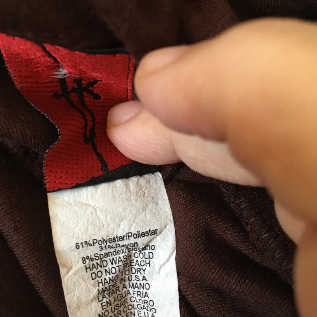 FINAL MARKDOWN Ladies French kiss yoga style wide leg slacks lrg Brown Size L - Image 6