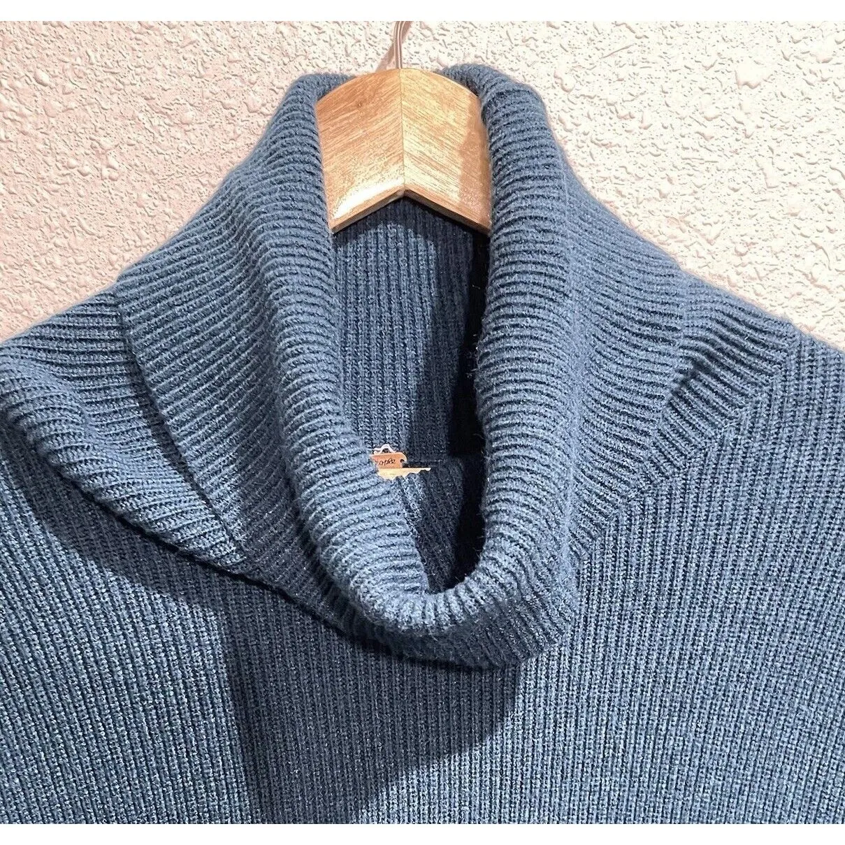 Free People Women's Deep Teal Green Blue  Turtleneck Tunic Size XS Sweater Knit - Image 7