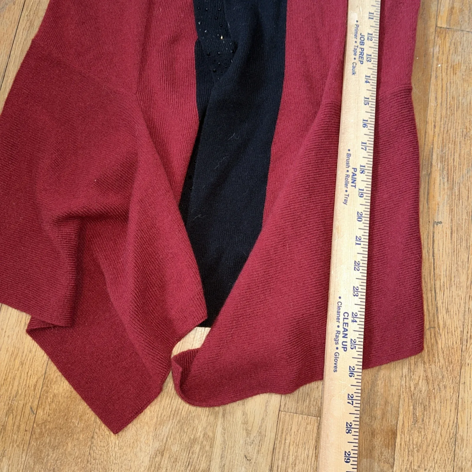 Black Label Chicos 100% Cashmere Drape Cardigan‎ With Rhinestones XS - Image 8