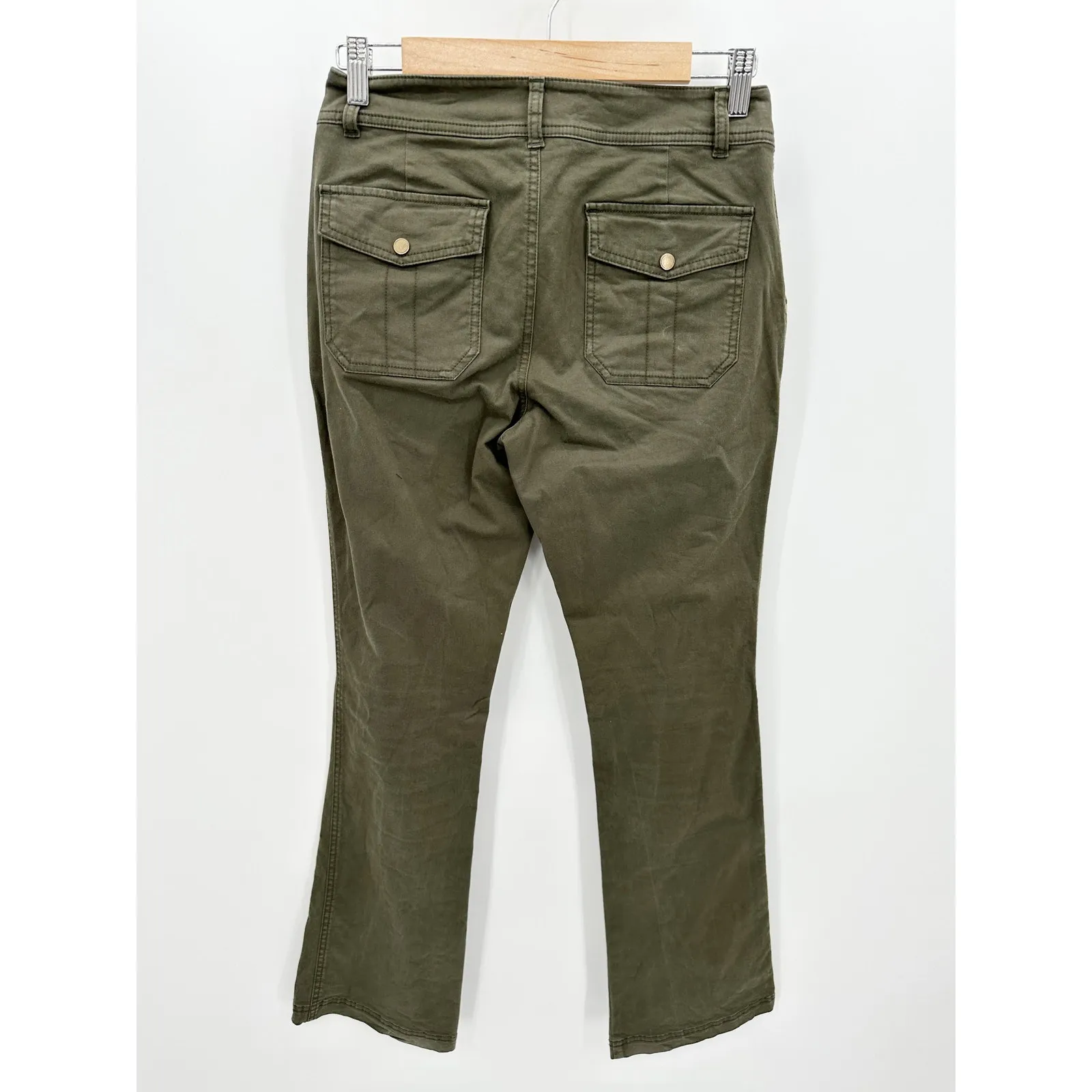 Athleta Organic Cotton Blend Dark Green Boulder Cargo Pants Women's Size 4 - Image 2