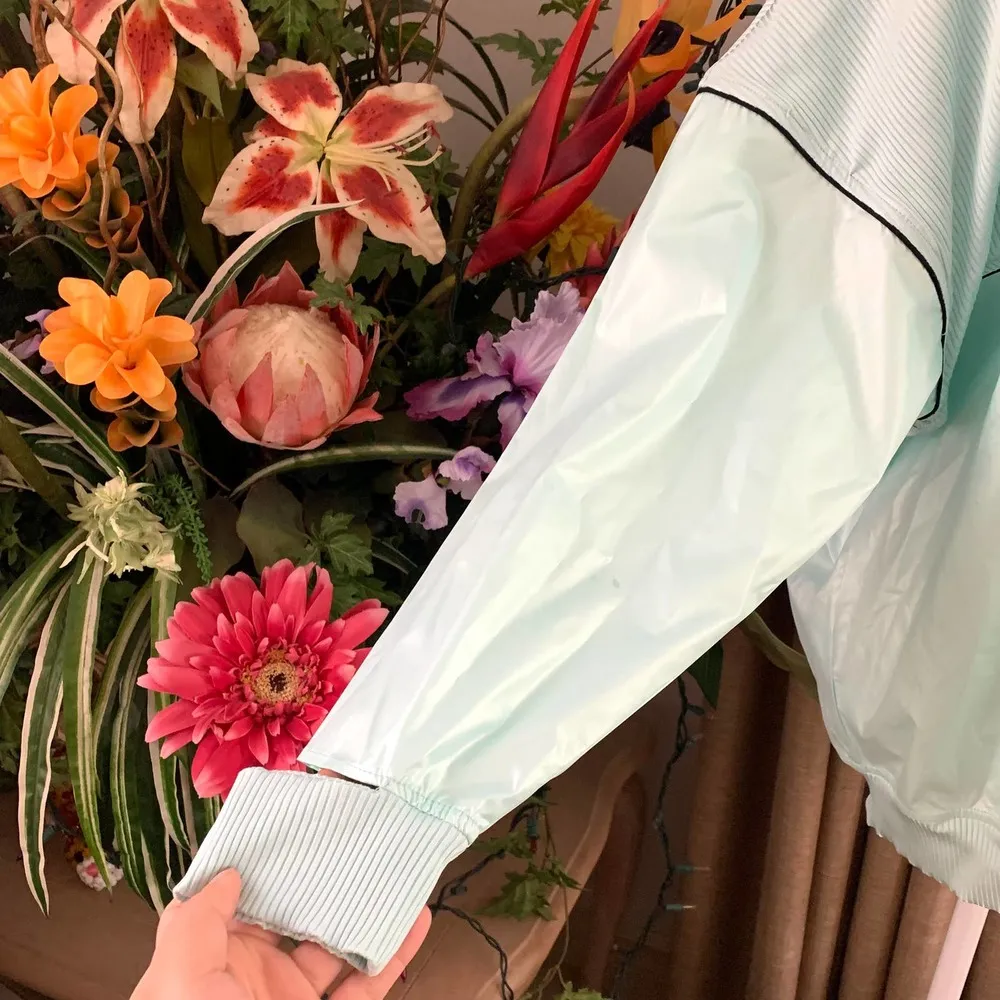 3/$15 Koral Ribbed Windbreaker Pullover in Light Aqua - Image 5